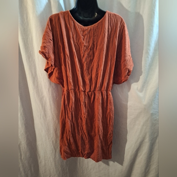 Time and Tru Rust Blouse with Floral Embroidery - Picture 4 of 7